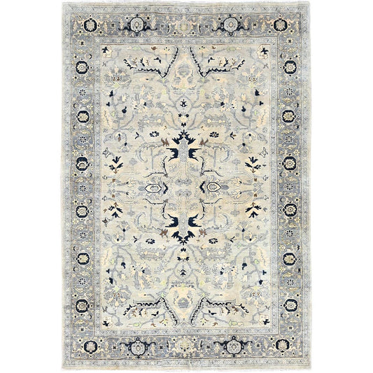 Heriz Wool Hand Knotted Rug Grey Grey 6.0X8.9 -O085611