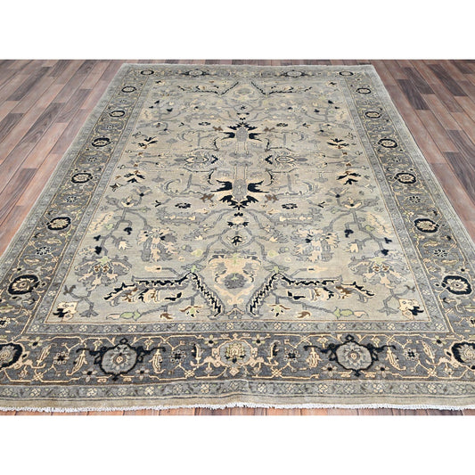 Heriz Wool Hand Knotted Rug Grey Grey 6.0X8.9 -O085611