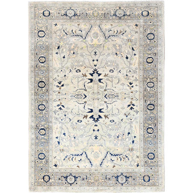 Heriz Wool Hand Knotted Rug Grey Grey 6.2X8.10 -O085612