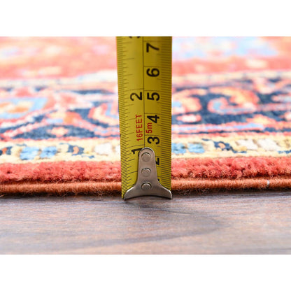Heriz Wool Hand Knotted Rug Red Blue 3.10X5.7 -O085640