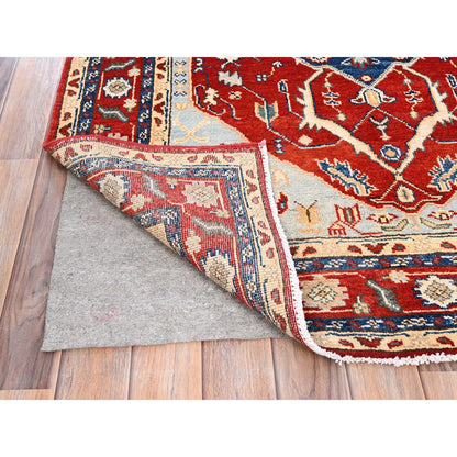 Heriz Wool Hand Knotted Rug Red Red 4.0X6.0 -O085641