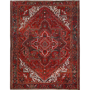 Heriz Wool Hand Knotted Rug Red Red 9.9X12.5 -O085669
