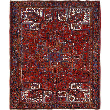 Heriz Wool Hand Knotted Rug Red Red 10.0X12.5 -O085673