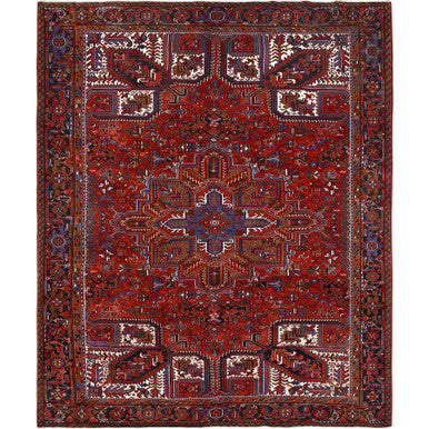 Heriz Wool Hand Knotted Rug Red Red 10.0X12.5 -O085673