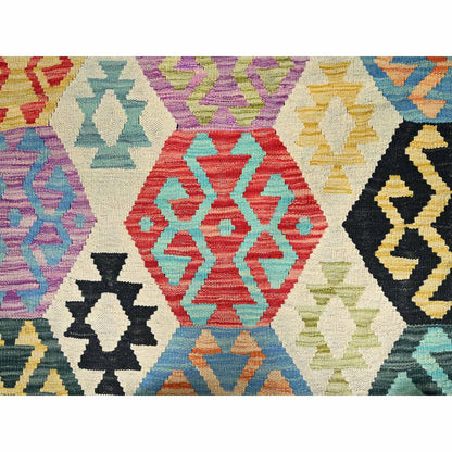 Flat Weave Wool Hand Woven Rug Beige Beige 8.10X10.0 -O085686