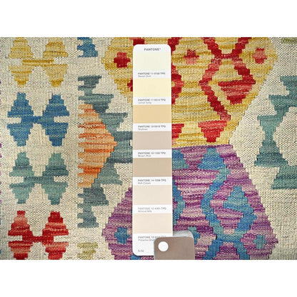 Flat Weave Wool Hand Woven Rug Beige Beige 8.10X10.0 -O085686