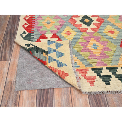 Flat Weave Wool Hand Woven Rug Red No Border 6.8X9.5 -O085713