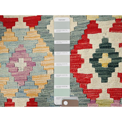Flat Weave Wool Hand Woven Rug Red No Border 6.8X9.5 -O085713