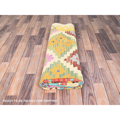 Flat Weave Wool Hand Woven Rug Blue No Border 6.8X9.10 -O085720
