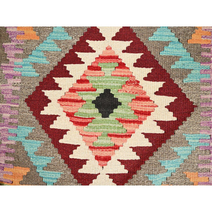 Flat Weave Wool Hand Woven Rug Grey No Border 2.0X3.0 -O085738