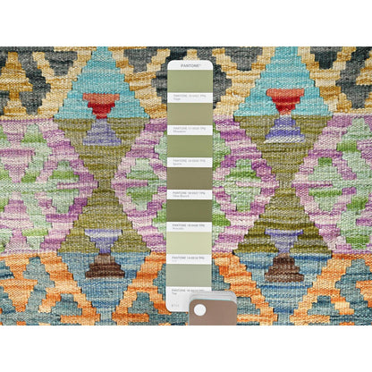 Flat Weave Wool Hand Woven Rug Red No Border 10.1X13.10 -O085754