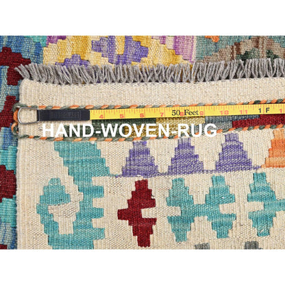 Flat Weave Wool Hand Woven Rug Red No Border 10.1X13.10 -O085754