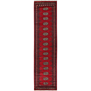 Tribal & Geometric Wool Hand Knotted Rug Red Red 2.6X9.10 -O085809
