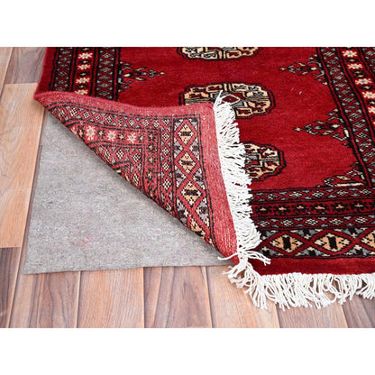 Tribal & Geometric Wool Hand Knotted Rug Red Red 2.6X9.10 -O085809