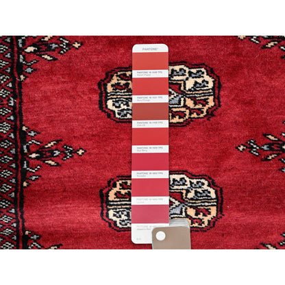 Tribal & Geometric Wool Hand Knotted Rug Red Red 2.6X9.10 -O085809