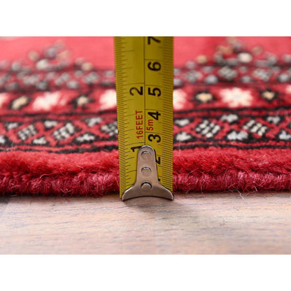 Tribal & Geometric Wool Hand Knotted Rug Red Red 2.6X9.10 -O085809