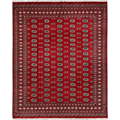 Tribal & Geometric Wool Hand Knotted Rug Red Red 8.4X10.0 -O085820