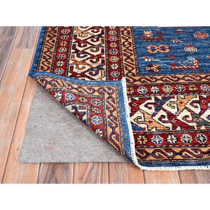 Kazak Wool Hand Knotted Rug Blue Ivory 8.3X10.0 -O085826
