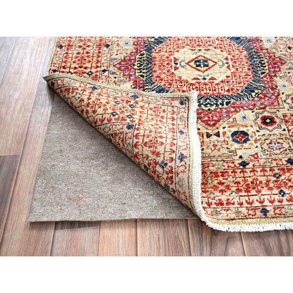 Mamluk Wool Hand Knotted Rug Ivory Ivory 2.8X19.6 -O085842