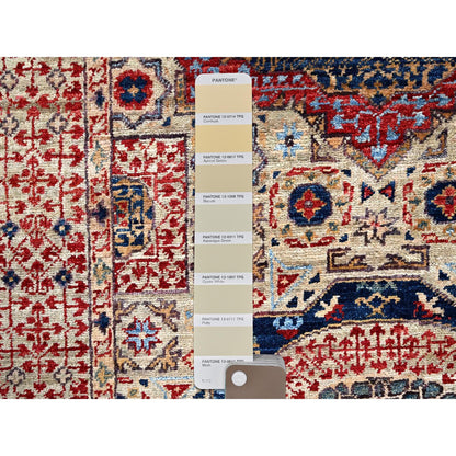 Mamluk Wool Hand Knotted Rug Ivory Ivory 2.8X19.6 -O085842