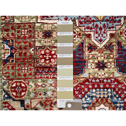Mamluk Wool Hand Knotted Rug Green No Border 2.4X24.7 -O085847