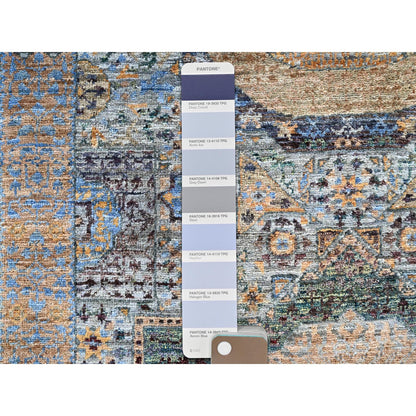 Mamluk Wool Hand Knotted Rug Blue Blue 2.6X13.9 -O085849