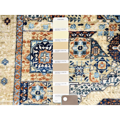 Mamluk Wool Hand Knotted Rug Ivory Ivory 3.10X6.0 -O085859