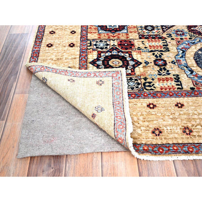 Mamluk Wool Hand Knotted Rug Ivory Ivory 4.9X7.1 -O085860