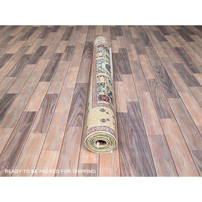 Mamluk Wool Hand Knotted Rug Ivory Ivory 4.9X7.1 -O085860