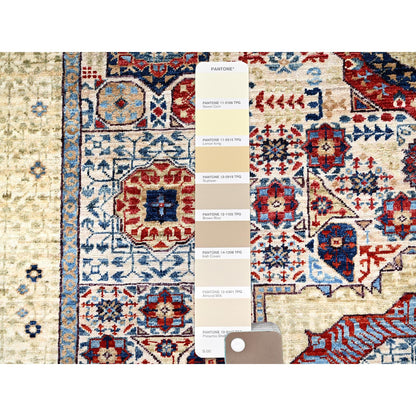 Mamluk Wool Hand Knotted Rug Ivory Ivory 5.1X6.8 -O085863