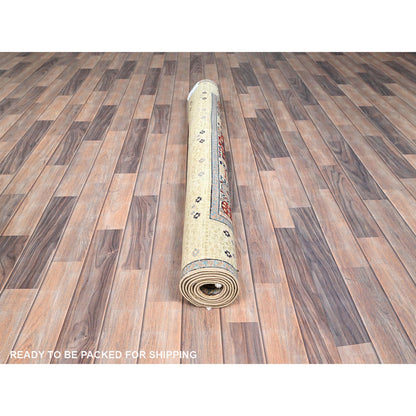 Mamluk Wool Hand Knotted Rug Ivory Ivory 5.1X6.8 -O085863