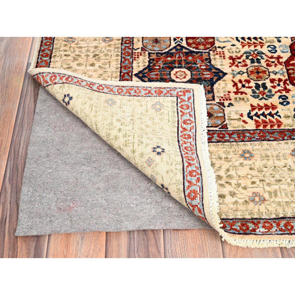 Mamluk Wool Hand Knotted Rug Ivory Ivory 4.10X7.0 -O085865
