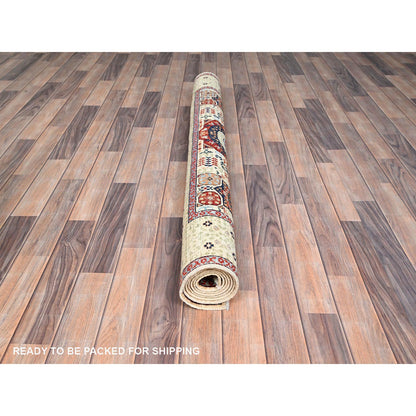 Mamluk Wool Hand Knotted Rug Ivory Ivory 4.10X7.0 -O085865