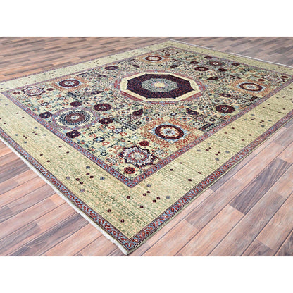 Mamluk Wool Hand Knotted Rug Green Green 8.0X10.2 -O085867