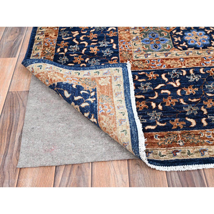 Mamluk Wool Hand Knotted Rug Blue Blue 8.9X12.10 -O085869