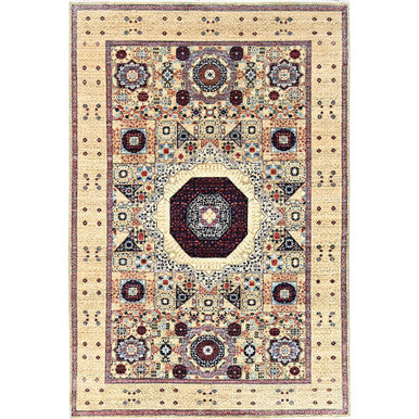 Mamluk Wool Hand Knotted Rug Yellow Yellow 5.10X8.10 -O085879