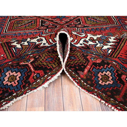 Heriz Wool Hand Knotted Rug Red Red 7.6X10.7 -O085888