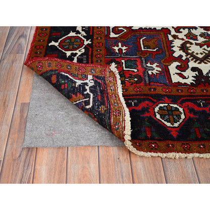 Heriz Wool Hand Knotted Rug Red Blue 6.7X9.2 -O085919