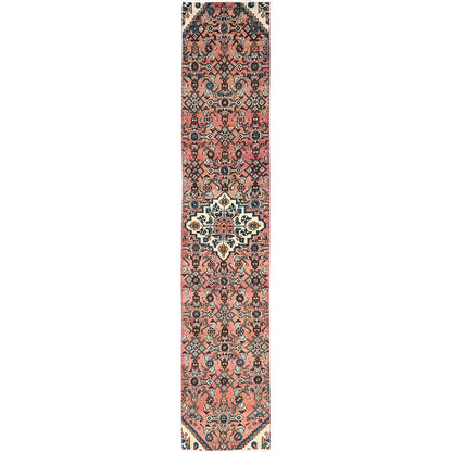 Overdyed & Vintage Wool Hand Knotted Rug Pink No Border 2.2X11.3 -O085951