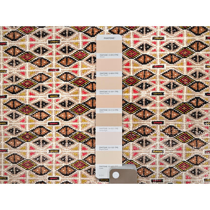 Overdyed & Vintage Wool Hand Knotted Rug Orange Brown 4.5X6.3 -O086050