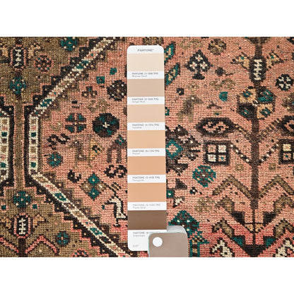 Overdyed & Vintage Wool Hand Knotted Rug Brown No Border 3.11X6.1 -O086067