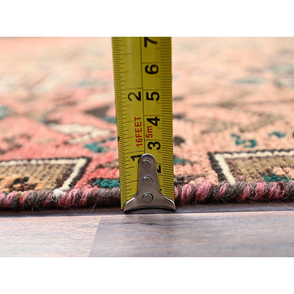Overdyed & Vintage Wool Hand Knotted Rug Brown No Border 3.11X6.1 -O086067