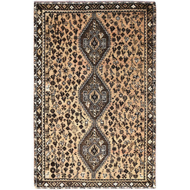 Overdyed & Vintage Wool Hand Knotted Rug Brown Brown 5.8X8.7 -O086088