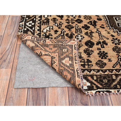 Overdyed & Vintage Wool Hand Knotted Rug Brown Brown 5.8X8.7 -O086088