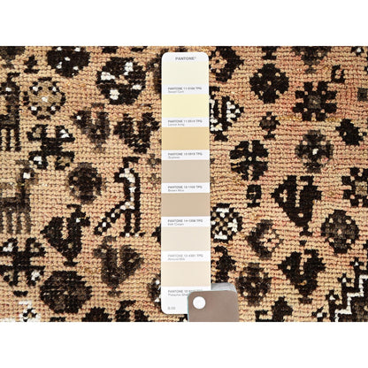 Overdyed & Vintage Wool Hand Knotted Rug Brown Brown 5.8X8.7 -O086088