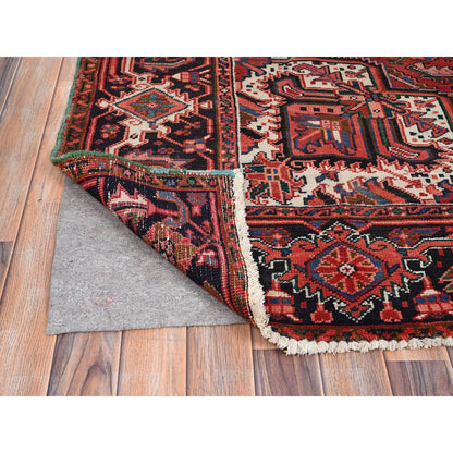 Heriz Wool Hand Knotted Rug Red Blue 7.2X9.10 -O086138