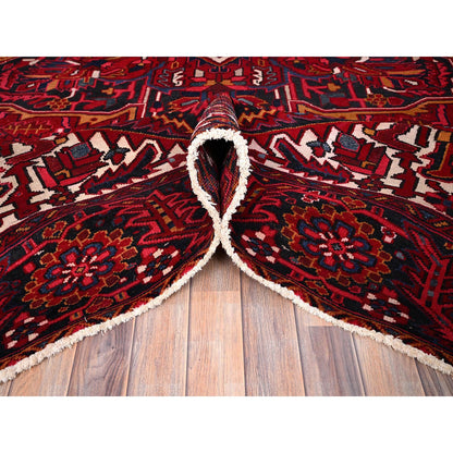 Heriz Wool Hand Knotted Rug Red Black 9.7X12.6 -O086143