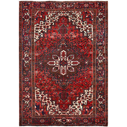 Traditional Wool Hand Knotted Rug Red 6.8X9.5  -O086153