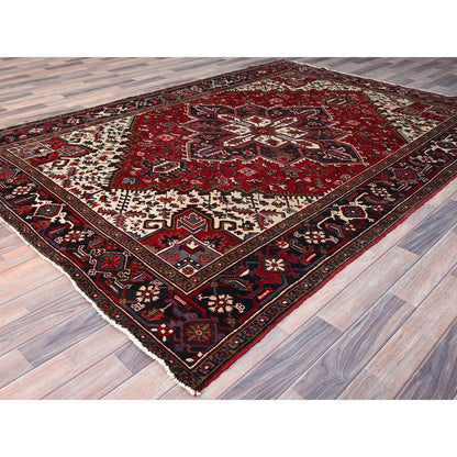 Traditional Wool Hand Knotted Rug Red 6.8X9.5  -O086153