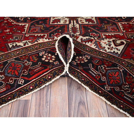 Traditional Wool Hand Knotted Rug Red 6.8X9.5  -O086153